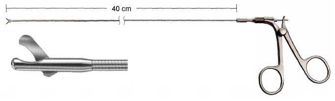 Nožnice háčikové 400 mm, 9 Charr. flexibilné jednostranné